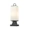 Z-Lite Sana 2 Light Outdoor Pier Mounted Fixture, Black & White Opal 593PHMS-SQPM-BK - alternate 5